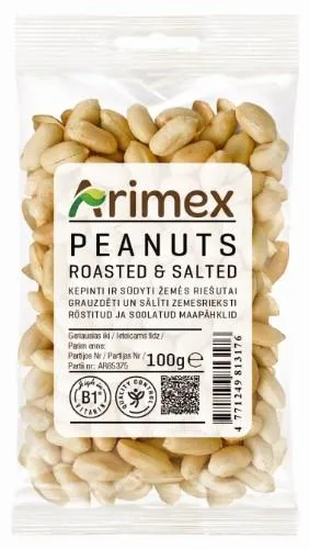 Kepinti ir sūdyti žemės riešutai ARIMEX ,100 g