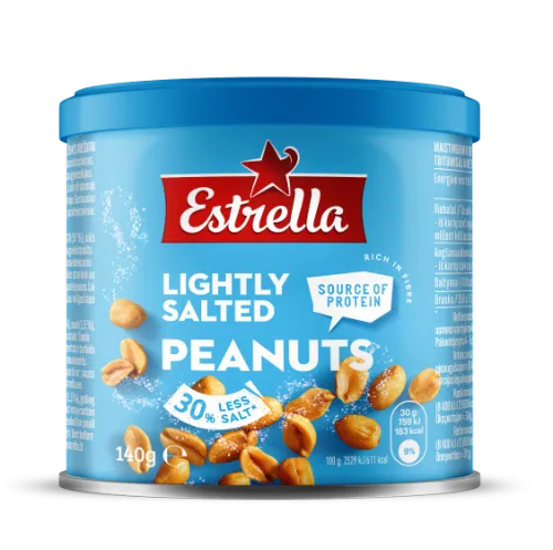 Zemesrieksti ESTRELLA grauzdēti sālīti 140g