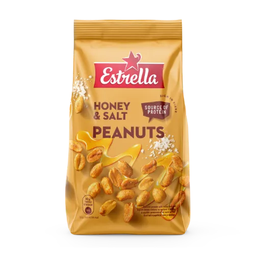 Zemesrieksti Estrella Grauzdēti ar medu un sāli 240g