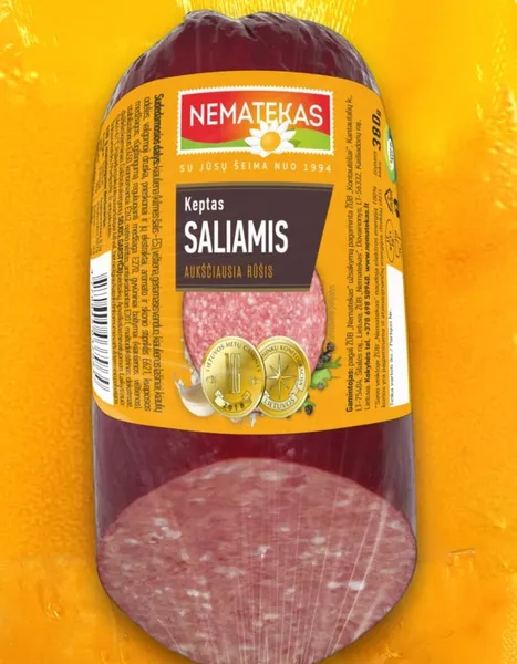 Keptas saliamis, aukščiausia rūšis, 380 g.