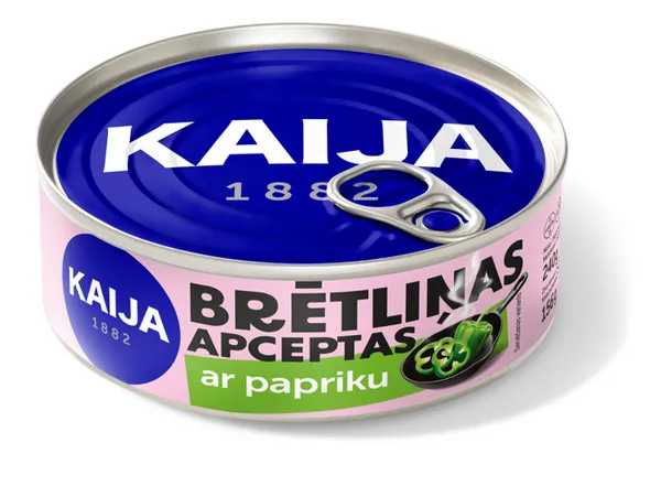 Kepti šprotai KAIJA pomidorų padaže su paprikomis, 240 g