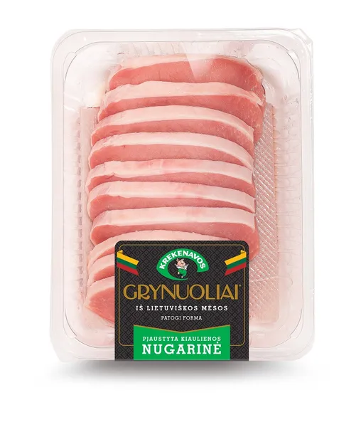 Kiaulienos nugarinė KREKENAVOS Grynuoliai, be kaulo, be odos, pjaustyta, 720 g