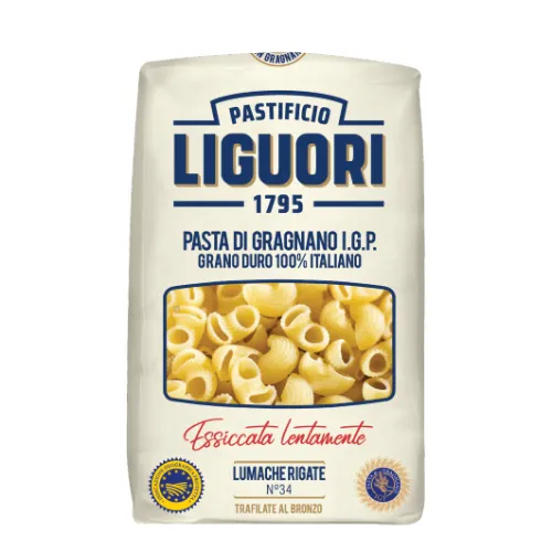 Kietagrūdžiai makaronai LIGUORI, Lumanche rigate, Nr. 34, 500 g