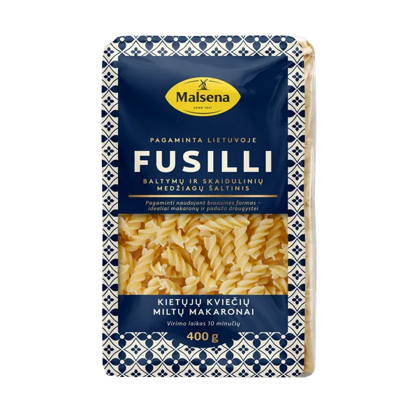 Kietagrūdžiai makaronai MALSENA, Fusilli, 400 g