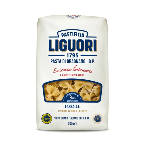 Kietagrūdžiai makaronaiLIGUORI, Kaspinėliai, Nr. 30, 500 g