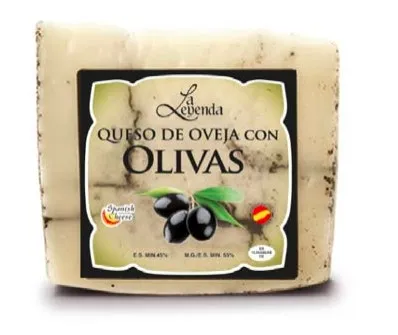 Cietais siers LA LEYENDA, ar olīvām, no aitas piena, 5 mēn., 150g