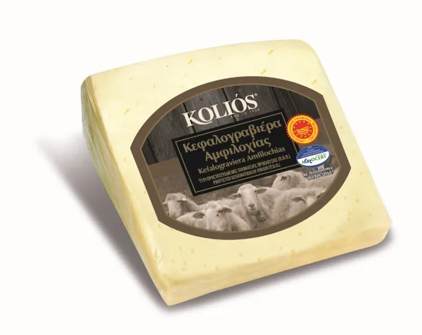 Kietasis sūris Kefalograviera Amfilochias KOLIOS, PDO,40% RSM, 250g