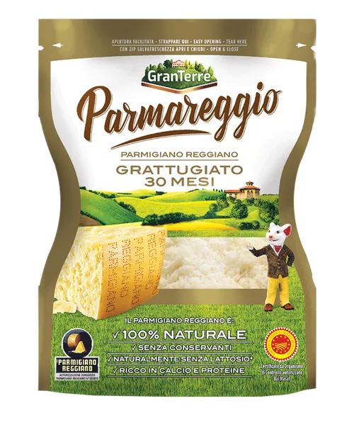 Kietasis sūris Parmigiano Reggiano PARMAREGGIO, tarkuotas, 30 mėn, PDO, SGN, 60 g