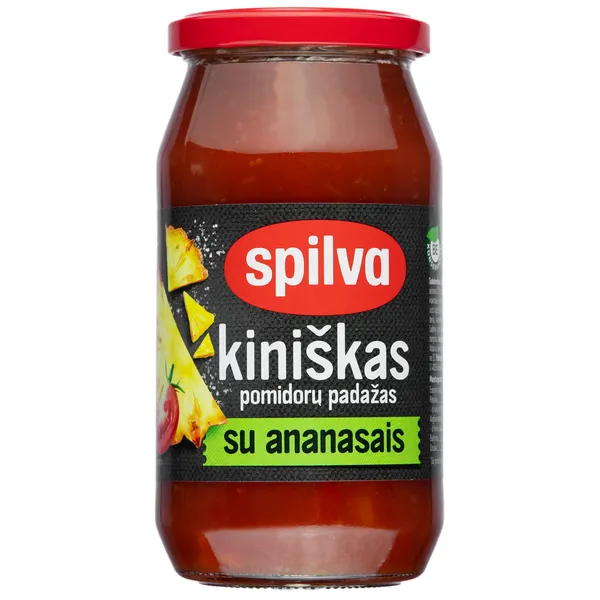 Kiniškas pomidorų padažas SPILVA, saldžiarūgštis, su ananasais, 500 g