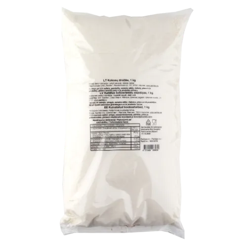 Kokosriekstu skaidiņas, vidējas, tauki 58%, baltas, 1kg