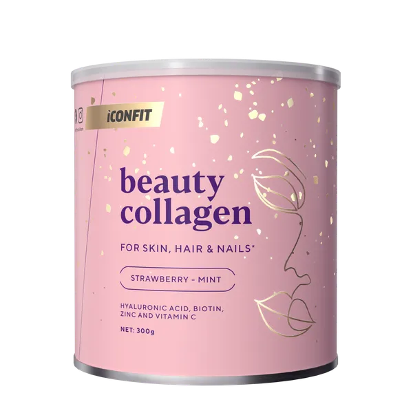 Kolagenas grožiui ICONFIT, braškių ir mėtų skonio 300 g