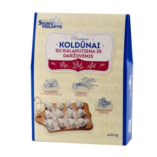 Koldūnai su kalakutiena ir daržovėmis, 400 g