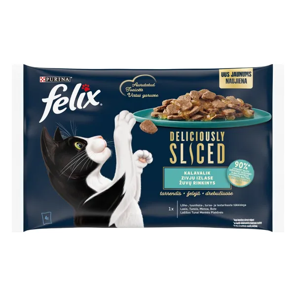 Koncervuotas kačių ėdalas FELIX Ocean Selection , rinkinys, 4x80g