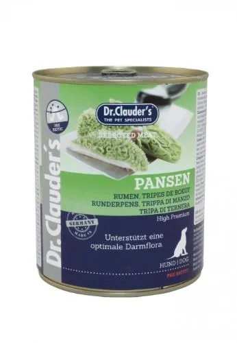 Konservai šunims DR. CLAUDER'S, su jaučių prieskrandžių mėsa, 800 g
