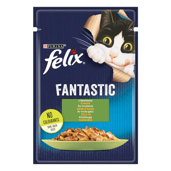 Barība kaķiem Felix Fantastic konservs trusis 85g