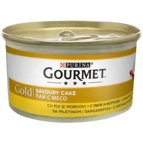 Konservuotas kačių ėdalas GOURMET Gold Svry Cake, su vištiena, 85g