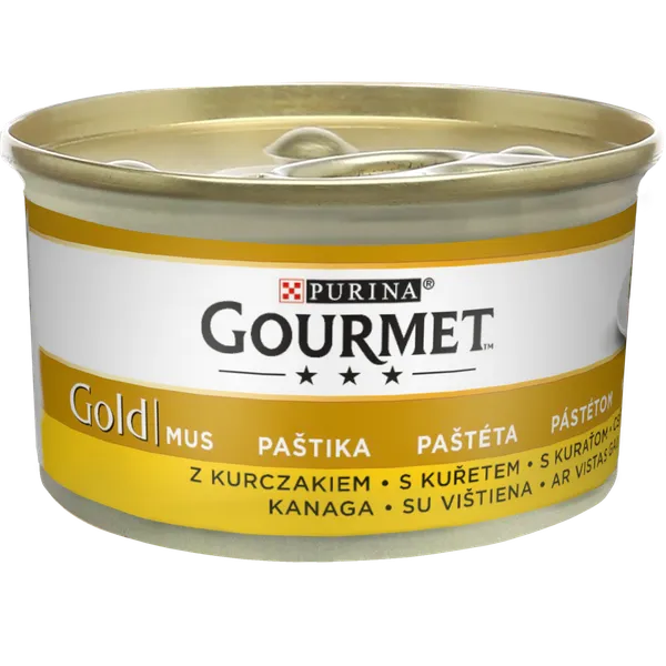 Konservuotas kačių ėdalas GOURMET Gold vištiena paštetas, 85 g