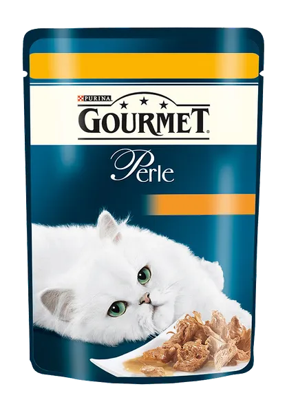 Konservuotas kačių ėdalas GOURMET Perle, su vištiena, 85 g