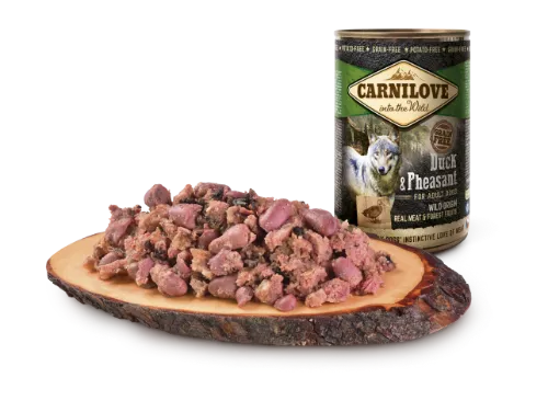 Konservuotas šunų ėdalas CARNILOVE, Wild Meat Duck and Pheasant, 400 g