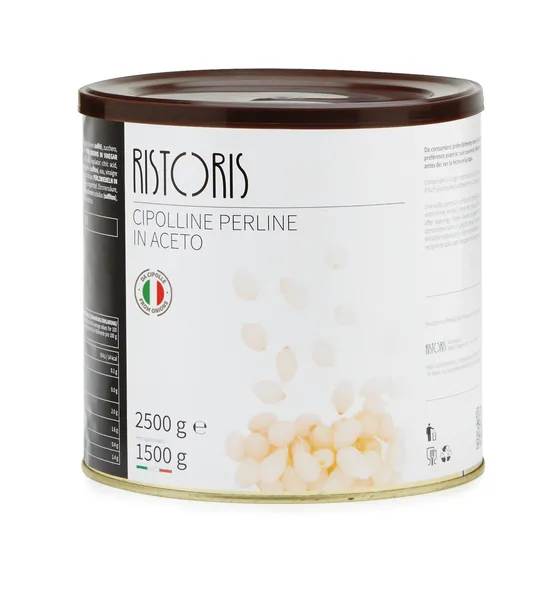 Sīpoliņi kokteiļu etiķī RISTORIS, 2.5kg/1.5kg