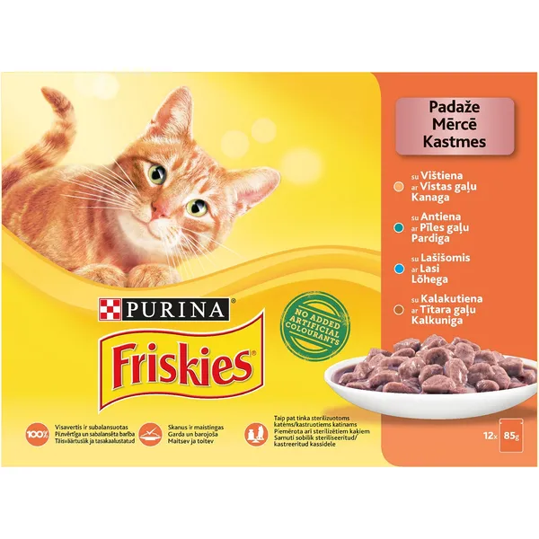Konservi kaķiem FRISKIES, 12x85g