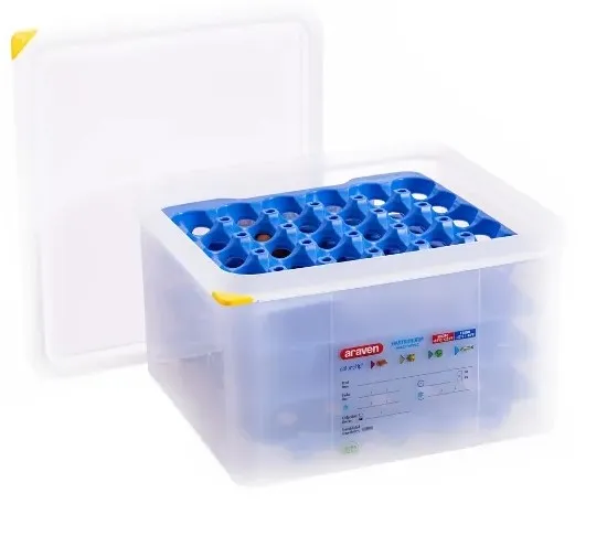 Konteineris kiaušiniams, GN2/3, PP, 4 padėklams, 35,4 x 32,5 cm, H 20 cm, vnt