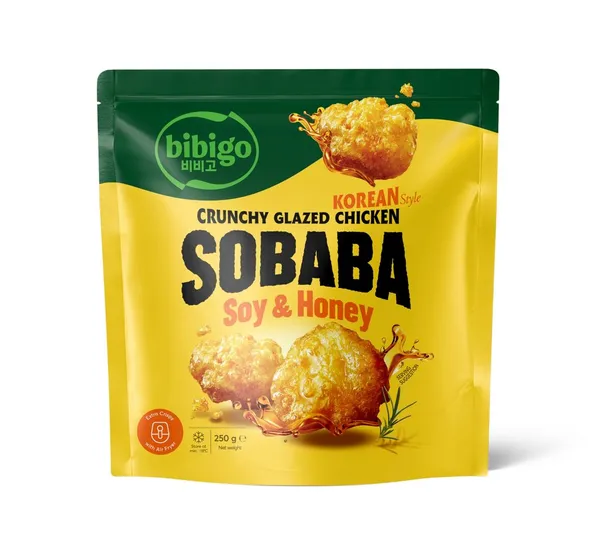 Koriejietiško stiliaus Sobaba vištienos gabaliukai BIBIGO, su soja ir medumi, 250 g