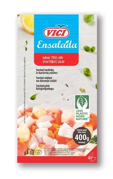 Surimio lazdelių salotos su daržovėmis ENSALADA, 400 g