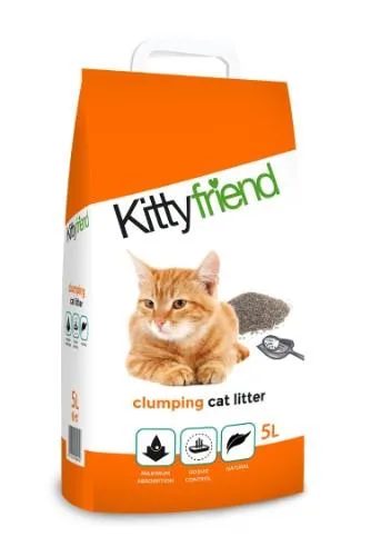 KITTY FRIEND cementējošās kaķu smiltis,  5L