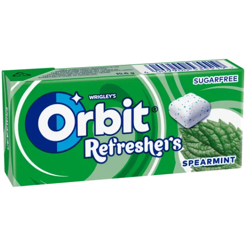 Kramtomoji guma ORBIT becukrė mėtų skonio, refreshers, 15,6 g