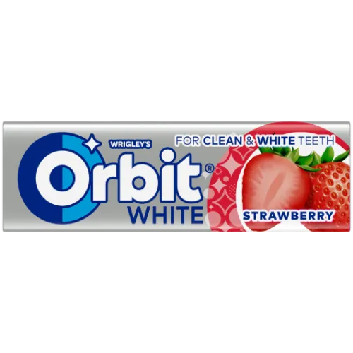 Kramtomoji guma ORBIT WHITE braškės skonio, 14g