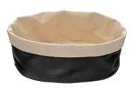 Krepšelis duonai, drobinis, juodas/kreminis, D 17 cm, H 8 cm, vnt.