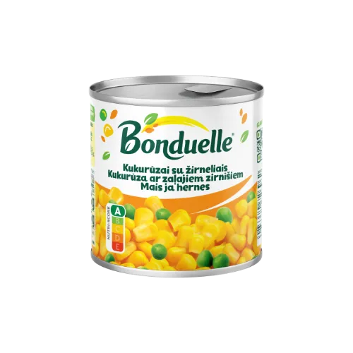 Kukurūzai su žirneliais BONDUELLE, 170 g / 140 g