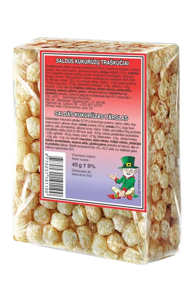 Kukurūzų briketai, saldūs, 45 g