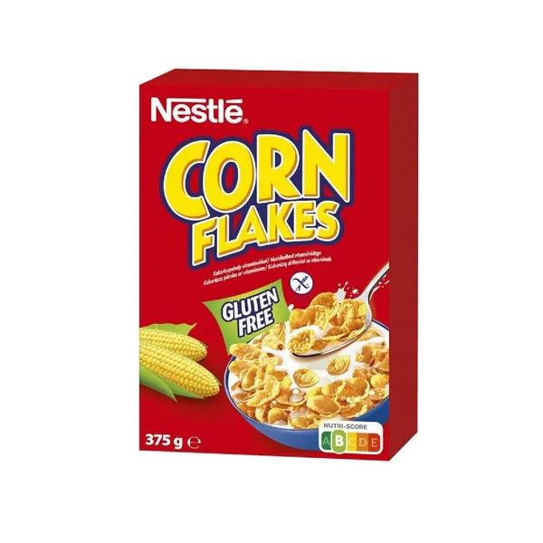 Kukurūzų pusryčių dribsniai NESTLE CORN FLAKES, be glitimo, 375 g