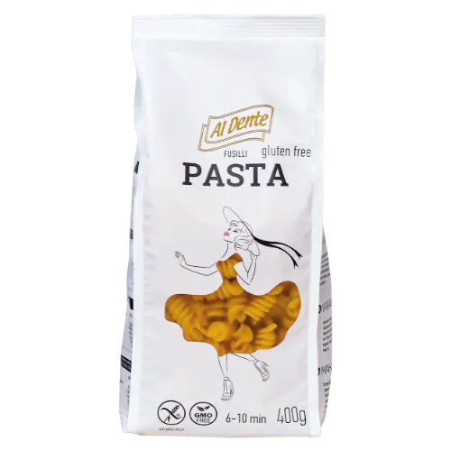 Kukurūzų makaronai AL DENTE, sraigteliai, be glitimo, 400g