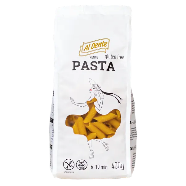 Kukurūzų makaronai AL DENTE, vamzdeliai, be glitimo, 400g