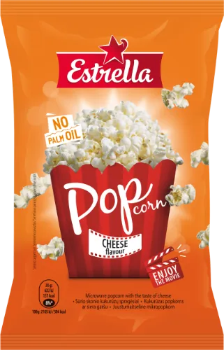Kukurūzų spragėsiai ESTRELLA, sūrio skonio, 90 g