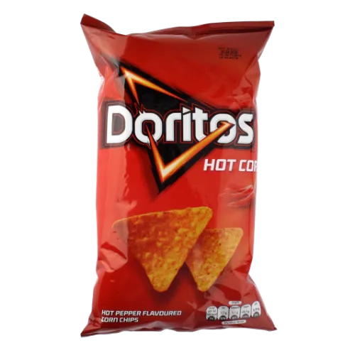 Kukurūzų traškučiai DORITOS Hot Corn, aštrių pipirų skonio, 100g.