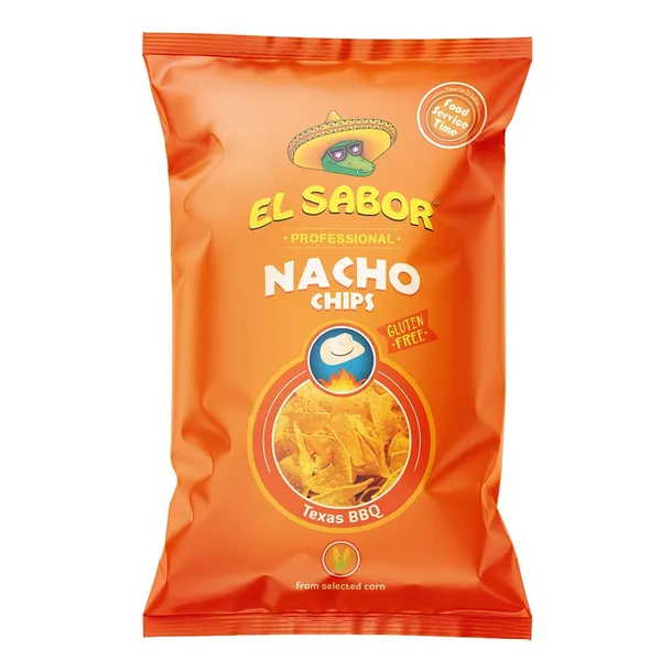 Kukurūzas čipsi EL SABOR, ar BBQ garšu, 425g