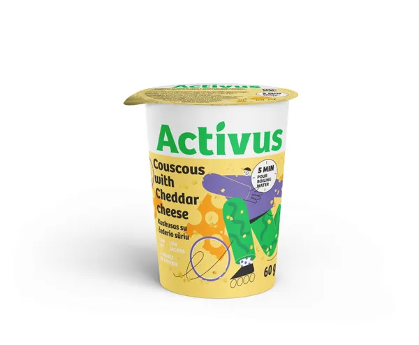 Kuskusas ACTIVUS, su čederio sūriu, 60 g