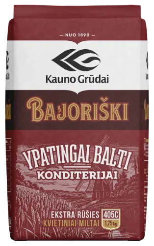 Kvietiniai miltai BAJORIŠKI 405 C, 1,75 kg