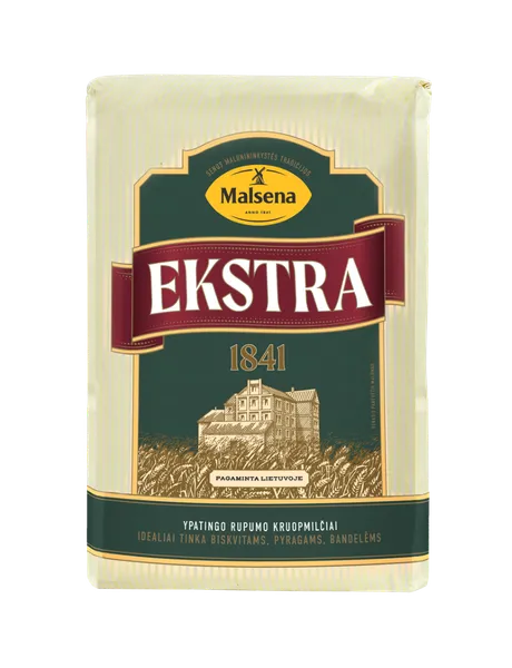 Kvietiniai miltai EKSTRA, 405D, 1,75 kg