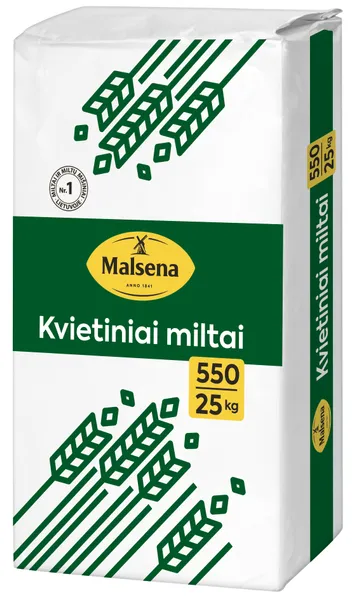 Kvietiniai miltai MALSENA, 550C, 25 kg