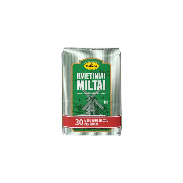 Kvietiniai miltai MALSENA, aukščiausios rūšies, 550D, 1 kg