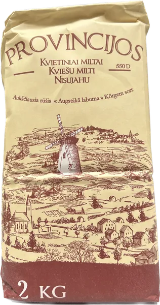 Kvietiniai miltai PROVINCIJOS, 550D, 2 kg