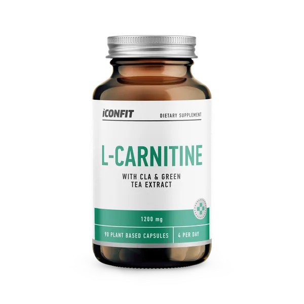 L-karnitīns ICONFIT, ar CLA, zaļās tējas ekstraktu, 90 kaps.