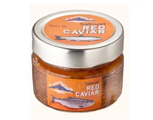 Lašišinių žuvų nerkų ikrai, 100 g
