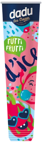 Ledai DICE TUTTI frutti kramtomosios gumos skonio, 110 ml/ 110 g