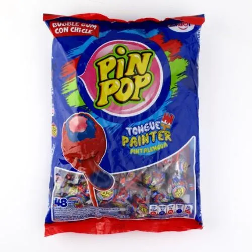 Ledinukai PIN PON Popmega, su kramtoma guma, 48 vnt